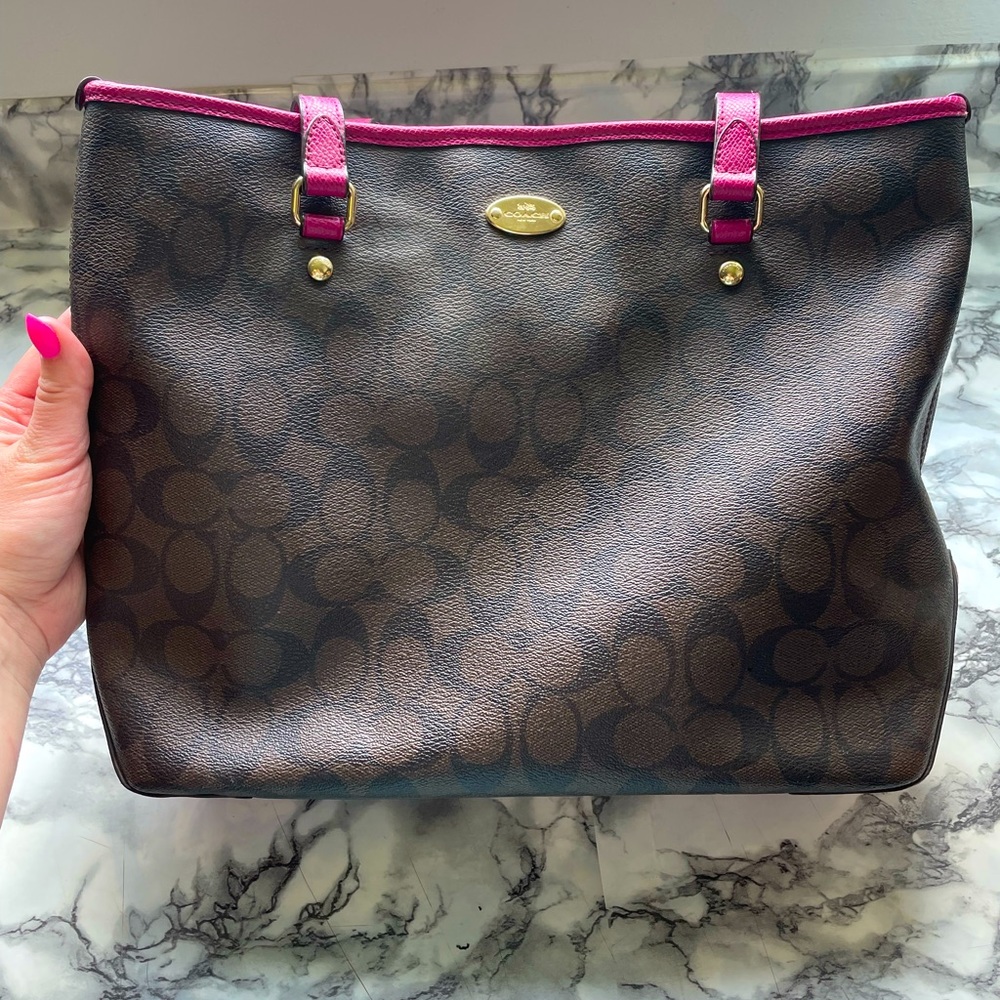 Leather Coach Handbag